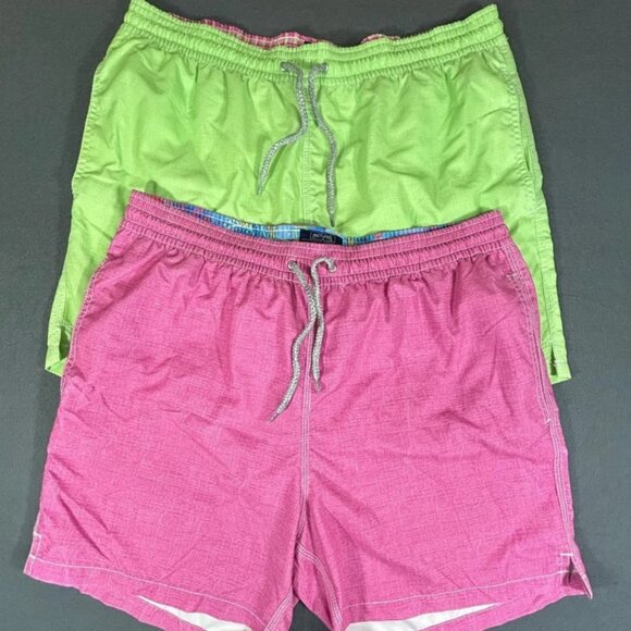Men's Bundle of 2 Green/Pink Shorts Size XL Micheal's Swim Trunks - Picture 2 of 9